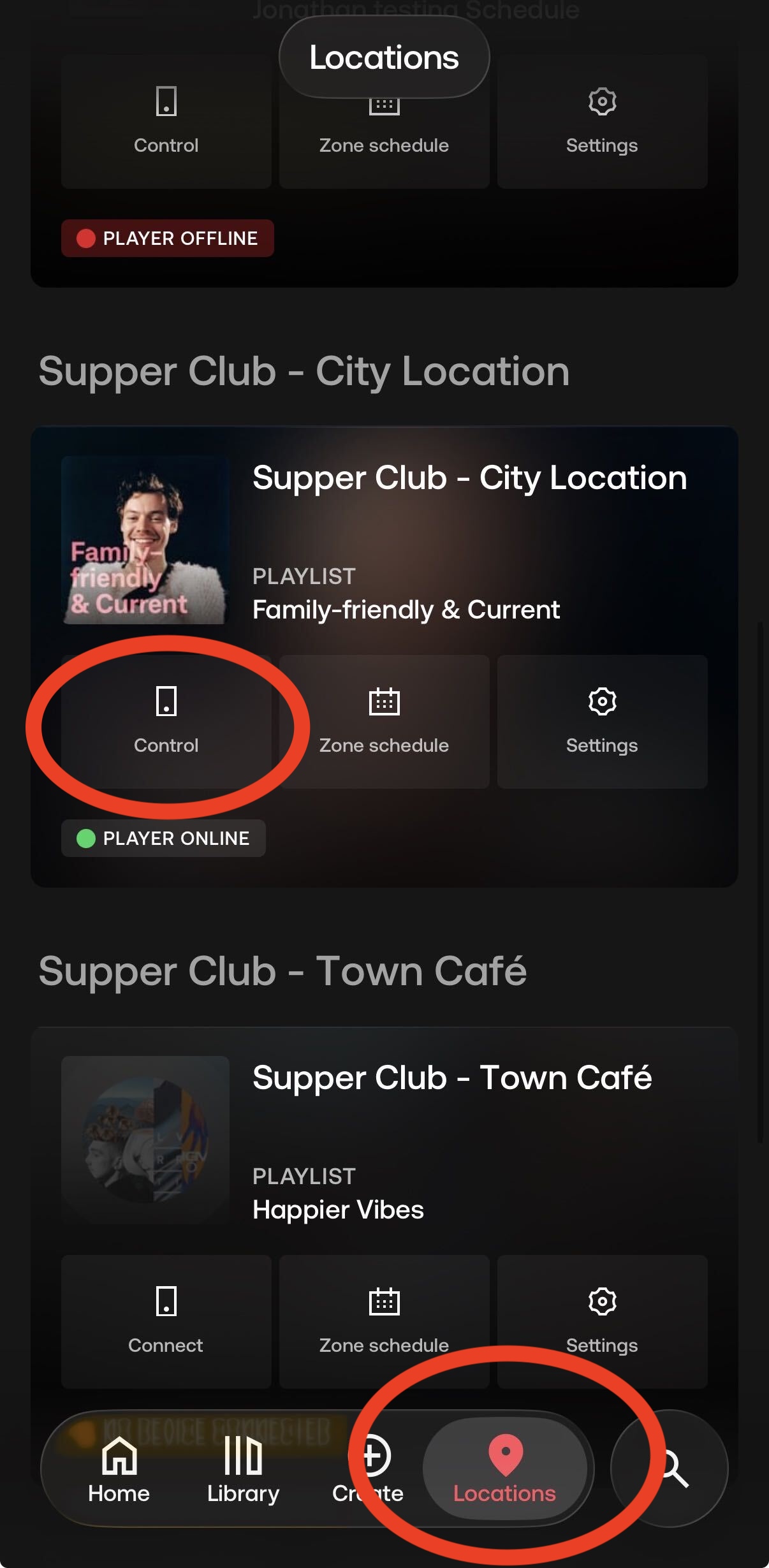Control a zone in the Soundtrack app